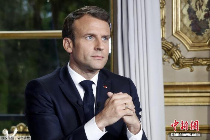 资料图:法国总统马克龙。 资料图:法国总统马克龙。