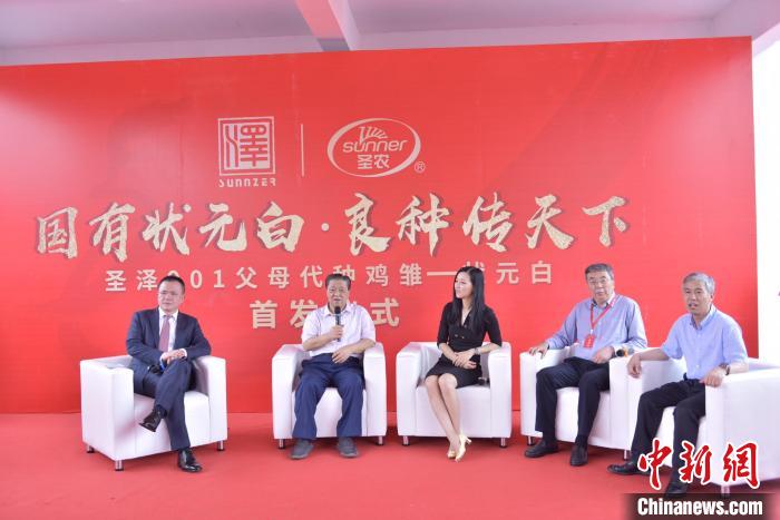 6月10日,圣农发展股份有限公司在江西资溪祖代场片区举办“圣泽901”父母代种鸡雏首发仪式。 张丽君 摄 6月10日,圣农发展股份有限公司在江西资溪祖代场片区举办“圣泽901”父母代种鸡雏首发仪式。 张丽君 摄