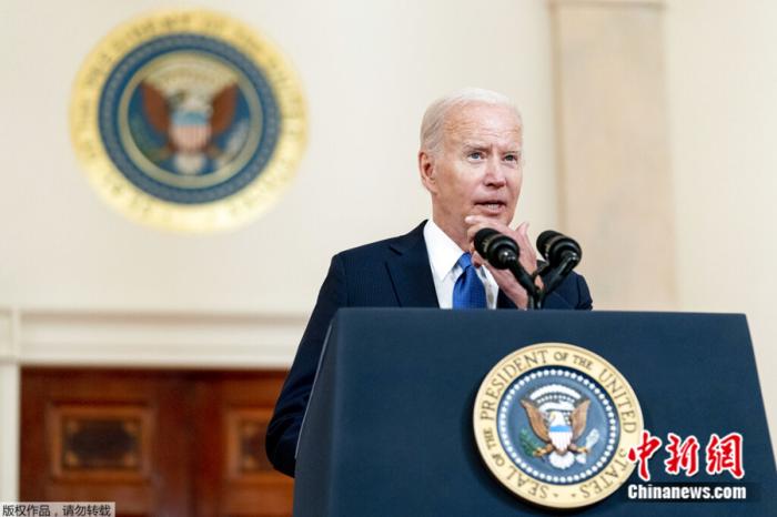 当地时间6月24日,美国总统拜登在白宫发表讲话。 当地时间6月24日,美国总统拜登在白宫发表讲话。